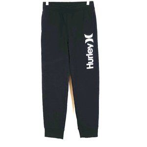 Hurley Boys Black Pull On Joggers Size 14/16